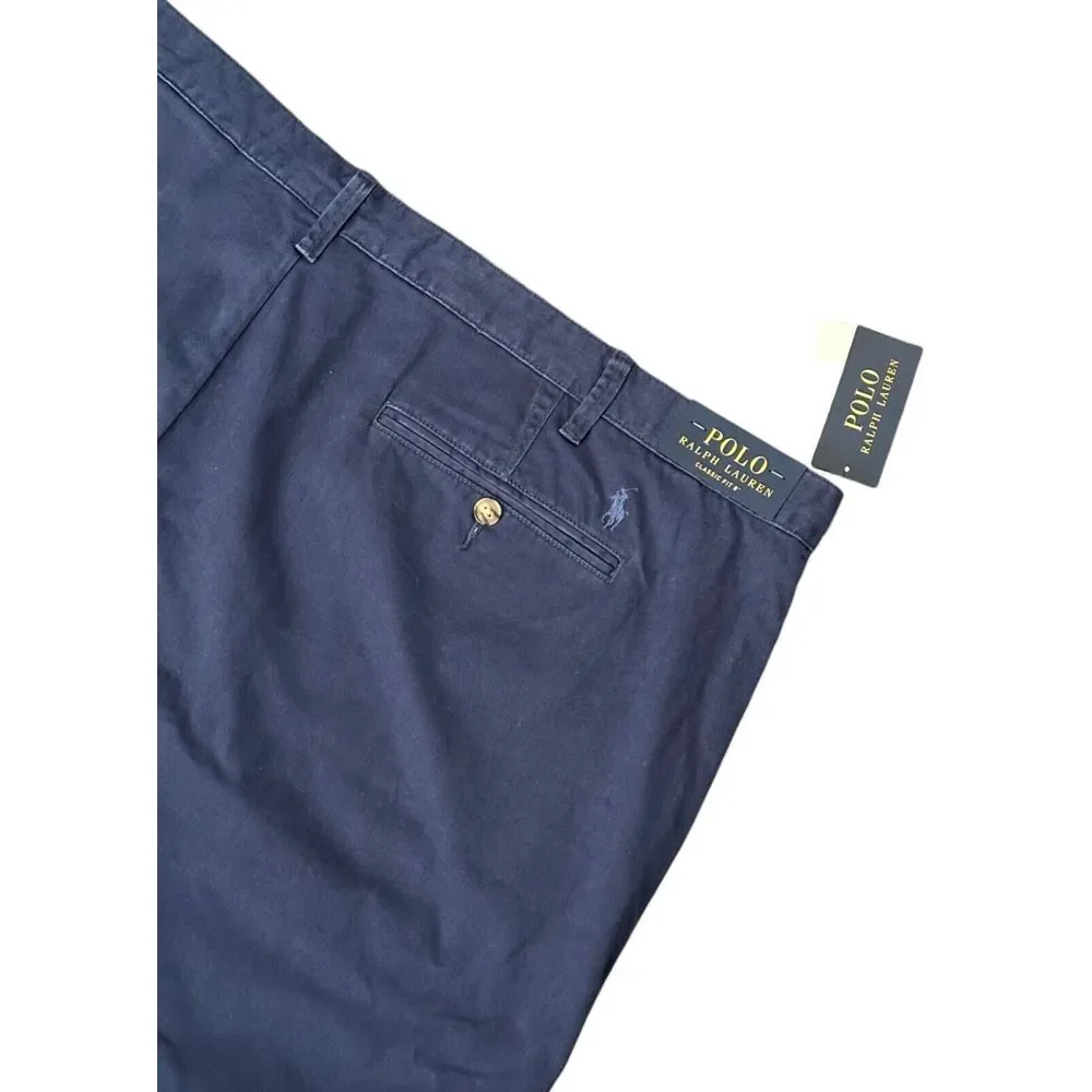 NWT Polo Ralph Lauren Shorts Mens Navy Blue Chino Classic Fit 8